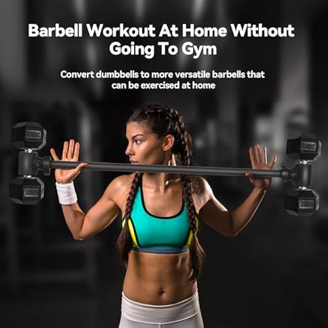 Dumbbell Converter Set£¬ Convert Dumbbells to Barbell Set£¬Barbell Dumbbells Converter for Home Gym £¬ Weights Lifting for full Body Workouts£¬Adjustable weights & Up to 200 lb Capacity Weight Barbell£¬Collocation£¨exercise bands £©