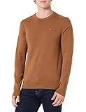 Tommy Hilfiger Men Essential SSNL Cotton Crew Neck MW0MW39999 Pullover Sweater, Brown, XL
