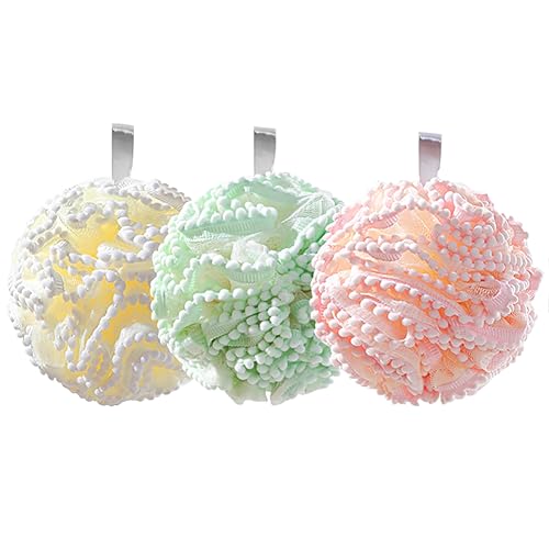 3 Pack Bath Shower Loofah Sponge,60G Shower Loofah Exfoliating Body Wash Bath Sponge for Women & Men Body Exfoliator-Bathing Accessories