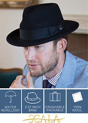 Image of Scala Classico Men's Crushable Wool Felt Fedora