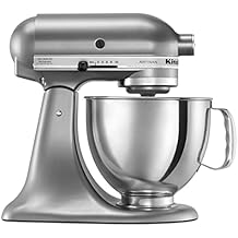 KitchenAid Artisan Series 5 Quart Tilt Head Stand Mixer with Pouring Shield KSM150PS, Contour Silver