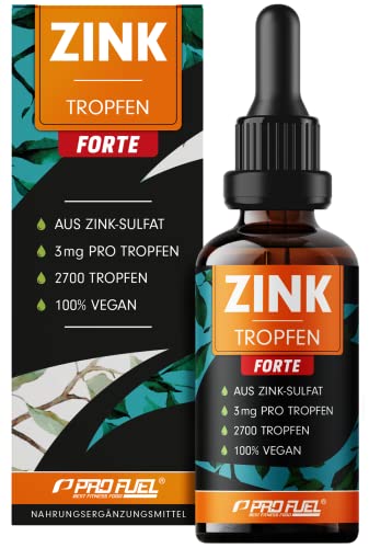 Zink Tropfen FORTE 100ml - 2700 Tropfen extra hochdosiert mit 3 mg aus Zink-Sulfat - sehr ergiebig bis zu 540 Anwendungen - hohe Bioverfügbarkeit ohne Alkohol laborgeprüft & vegan