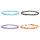 BALIBALI 4MM Mini Gemstone Energy Bracelets Tiny Bracelet Natural Stone Statement Bracelet Charm Bea