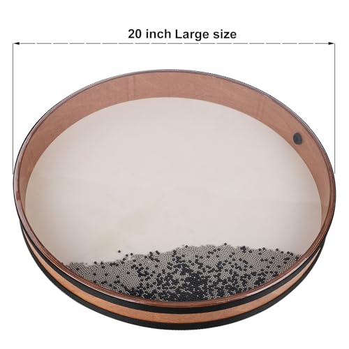 BGMUSER Ocean Drum 20 inch Large Size Goatskin Wave Drum with Beads, Bag, Sound Healing Instrument for Yoga Meditation Relaxation Sound Bath by BGMUSER - Image 5