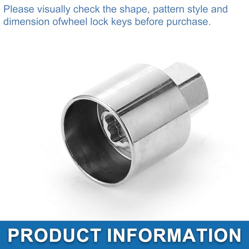 Image of Car Wheel Lock Lugnut Type J Anti-theft Screw Nut Removal Key Socket for Land Rover Range Rover Evoque Freelander