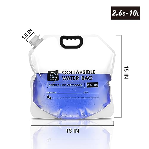 Sac à eau pliable 10 litres robuste pour randonnées et urgences - 3