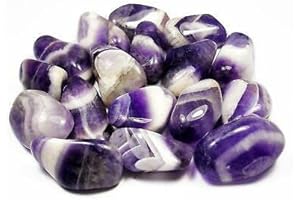 Chevron Amethyst Tumble Stone - Banded Amethyst: Embrace Inner Harmony and Empowerment