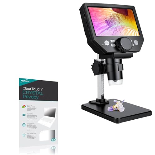 BoxWave Screen Protector Compatible with PalliPartners LCD Digital Microscope (4.3 in) - ClearTouch Crystal Privacy (2-Pack), Privacy Screen Protector Flexible Film Clear
