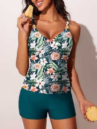 Tankini avec short Summer Mae taille 46 imprimé Trace verdoyante - 7