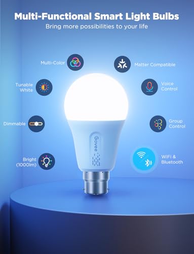 Govee LED Smart Light Bulbs, 1000LM RGBWW A19 75W E26 Base 4 photo 7