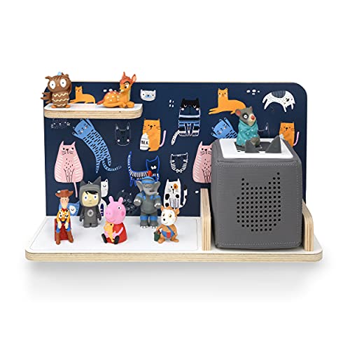 Estantería infantil para caja de música, diseño de gatos, adecuado para cajas de toniebox y aprox. 25 tonies, regalo, idea de regalo, juegos, colección, colocar o colgar (Cats) Cover