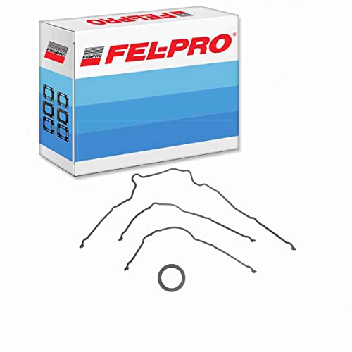 Image of Engine Timing Cover Gasket Set Compatible with Ford F-150 4.6L V8 1997-2010 | Stops oil and coolant leaks at the front timing cover; complete cover gasket set. Direct-fit OE replacement.