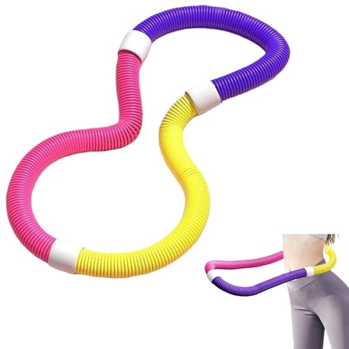 フラフープ フィットネス PVC ソフトスプリングフラフープ 折りたたみ式 ポータブル 大人用 重い ストライン訓練 有酸素運動 多機能 フィットネス 男女兼用 (B)