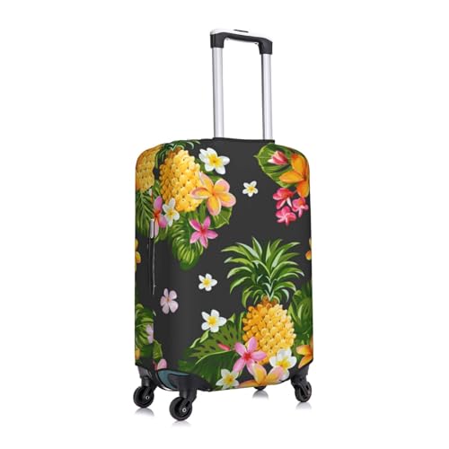 Tropical Pineapple Hawaiian Print Luggage Suitcase Covers Elastic Washable Luggage Protector Luggage Covers For Suitcase3
