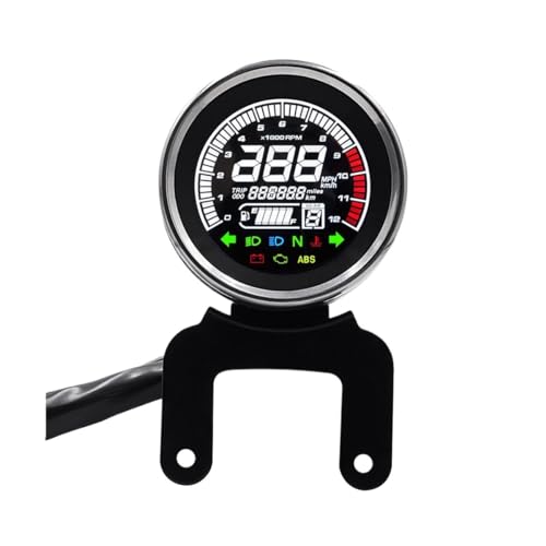Compteur kilométrique moto odomètre écran LCD et tachymètre universel