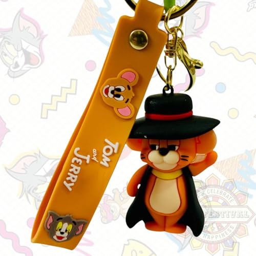 Image of Cute 3D Keychain | Keyring & Quirky Bag Charm | Hard Silicone, Unbreakable | Travel Essential | Kids Friendly | Strap & Bag Hook