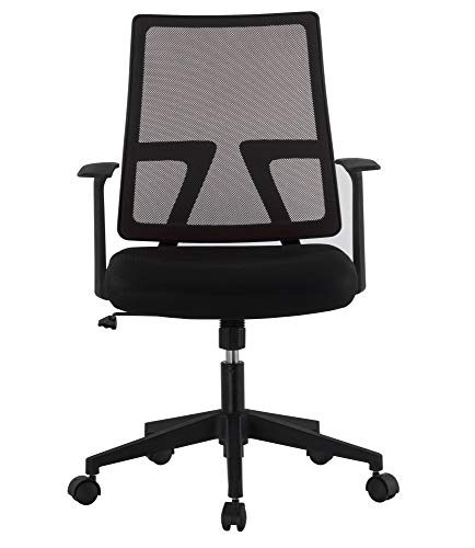 Techly 108156 Sedia Da Ufficio Con Seduta Imbottita E Schienale In Tessuto High Tech Nero - 3