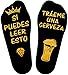 ANOTION Calcetines Divertidos Para Amantes De La Cerveza, Calcetines De Algodón Novedosos, Calcetines Tobilleros Antideslizantes Para El Hogar, Calcetines De Invierno, Regalo Para Mujeres Y Hombres