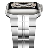iiteeology Compatible with Apple Watch Band 45mm 44mm 42mm, Titanium Strap for Men with Double...