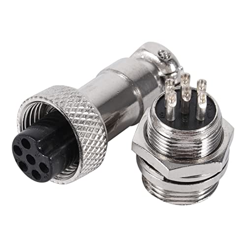 Conector aviación metálico durable 10 sets GX12 6 pines miniatura 4