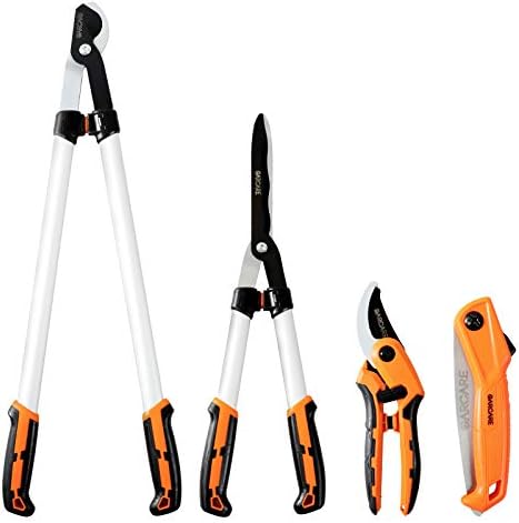GARCARE Hedge Clippers Pruning Shears 4 in 1 Set Garden Pruning T...
