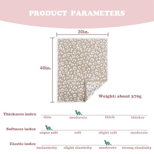 Image of BOBOYOYO Plush Baby Blankets for Newborn Girls Boys Leopard Soft Fuzzy Warm Swaddle Receiving Blanket 30 x 40 Polyester Toddler Blanket for Crib Stroller Nursery Blue