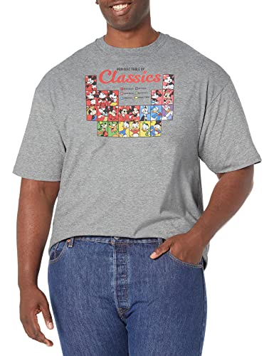 T-Shirt Homme Disney Classique Périodique en Coton Noir