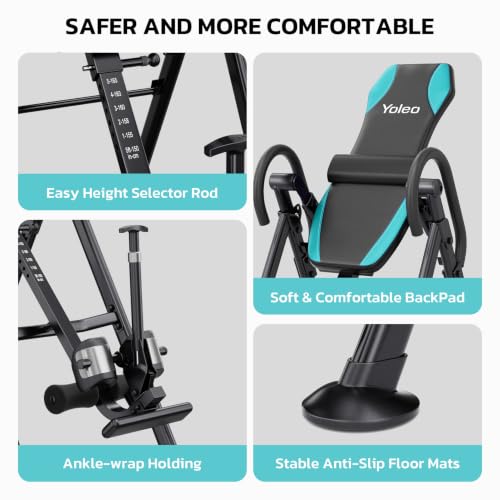 Image of YOLEO Gravity Inversion Table for Back Pain Relief 2026 New Inversion Table