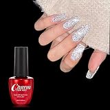 VERONNI Silver Reflective Glitter Gel Nail Polish Explosion Bungee Soak Off UV Nail Gel Shiny Sparkl