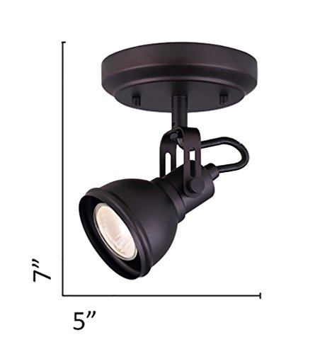 Image of Canarm ICW622A01ORB10 LTD Polo 1 Light Ceiling /Wall, Oil Rubbed Bronze with Adjustable Head, Oil-Rubbed Bronze (Pack of 6)