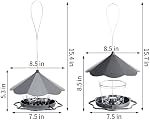 Hanizi Wild Oiseaux pour l'extérieur, Oiseau suspendu Proof d'écureuil, Oie d'extérieur Graines d'oiseaux sauvages, Décoration de cour de jardin (Grey)