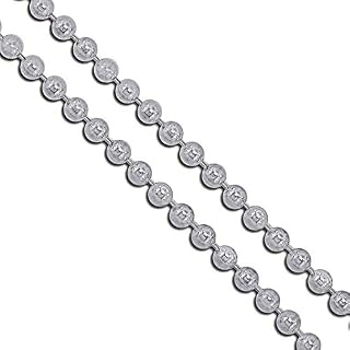 Stainless Steel Military Ball Bead Chain 3mm Dog Tag Link Pallini Necklace 36"