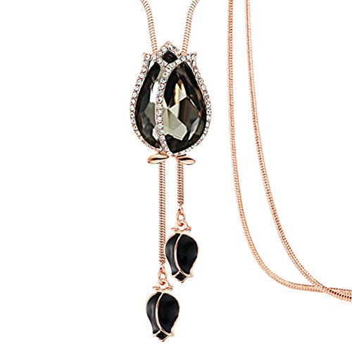 Buyanputra Women Fashion Tulip Pendant Ornament Long Chain Necklace Fashion Charm Necklace #TOP4