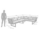 OUTLIV. Ecklounge Broome mit Relaxfunktion Grau