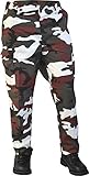 robuster Materialmix normani US Ranger Hose BDU Hose Farbe Red-Camo Größe 3XL