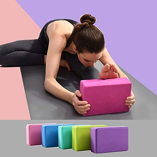 KNYUC MART Yoga Block Colorful Foam Dance Practice | Pilates Brick Exercise Fitness Stretching Health Training Back Support Bend Gym Body Shaping Sports Tool For Men Women 2pcs