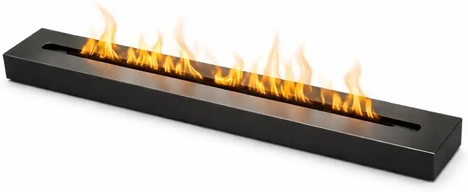 Queimador para Lareira Ecológica 60 cm, Aquecedor de Ambiente em Metal Preto, Design Moderno, Fogão de Decoração para Sala e Varanda (1)