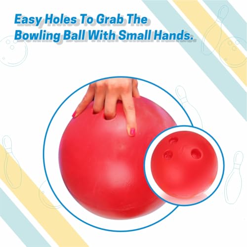 Image of Aditi Toys Plastic Big Bowling Game Set with 6 Pin and 1 Ball, Multicolor Bowling Set for Indoor & Outdoor Play, Non-Toxic Bowling Game, Suitable for Kids Above 3 Years, BIS Approved (Green)