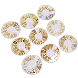 PRETYZOOM Nail Art Studs and Rivet Decorations 9-set DIY Manicure Nail Accessory Kit Hollow Charms for Salon and Home Use