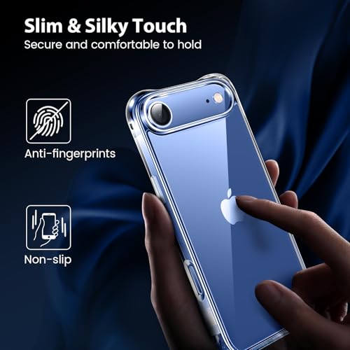 Image of Mkeke for iPhone Air Case Clear, [Not Yellowing] [Military-Grade Drop Protection] Protective Clear for Apple iPhone 17 Air Case with Shockproof Bumper 2025