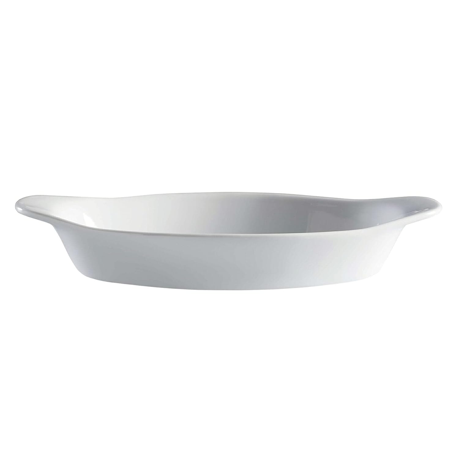 G.E.T. High-Strength Porcelain Au Gratin Dish, 9.8 Ounce, White (Set of 12)