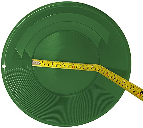 Sluice Fox Gold Panning Starter Kit For Adults And Kids; 11 Inch Dual Riffle Style Spiral Gold Pans And Snuffer Bottle, Gold Rush Paning Kit Batea Para Oro; Gold Prospecting Tools (Green) #TOP7