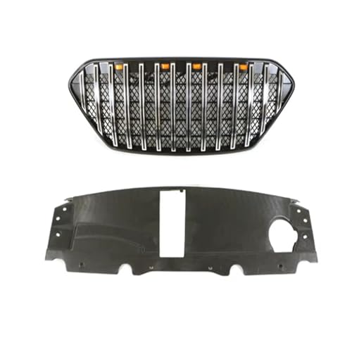 KZZYPJ Parachoques Delantero Capó Parrillas Carreras Coches ABS Parrilla Delantera Parrilla Radiador Máscara Parachoques para Hyundai para Ix35 2010 2011 2012 2013 Parrilla Delantera(NO LED Chromed)