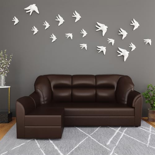 WESTIDO Leatherette 4 Seater - Sofa (Finish Color - Brown, DIY(Do-It-Yourself)) | 1 Year Warranty