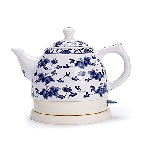 Teiera elettrica in ceramica da 1 litro Bollitore per acqua Caldaia Dispositivo per il riscaldamento dell'acqua Teiera Bollitore elettrico Spegnimento automatico Safehappy