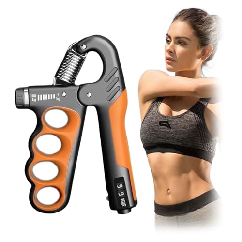 ZHYUAN Hand Grip Resistenza Regolabile 5-100kg, Allenamento della Forza di Presa con Contatore, Attrezzo per Esercitare Le Dita, Resistenza regolabile 5-100 kg pinza manuale per allenamento muscolare