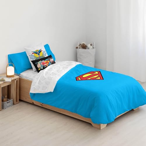 Funda nórdica Superman 100% algodón BELUM con botones 180X240 3