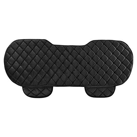 Universal Car Rear Seat Protection Interior Cushion Pad Mat Scratch Proof Nonslip Plush Back Seat Cover Breathable Rear Bench Pad Universal for Cars,Pet,Home Long Sofa(Black) Cover