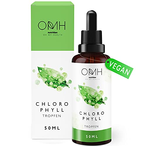 Chlorophyll Tropfen flüssig hochdosiert aus reinem Alfalfa Extrakt 200mg mit Osmose Wasser natürlich ohne Zusatzstoffe Cover