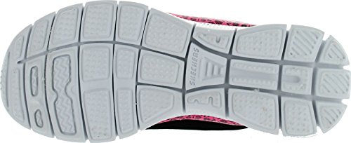 Skechers Girls Skech Appeal Island Style Lace Up Sneakers,Black/Hot Pink,114